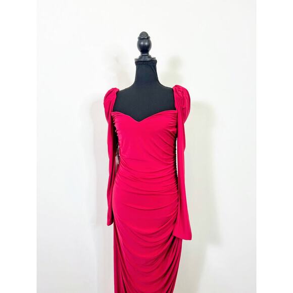 Majorelle Sweetheart Gown Maxi Dress in Berry Red Medium Lined Party Cocktail - Picture 3 of 4
